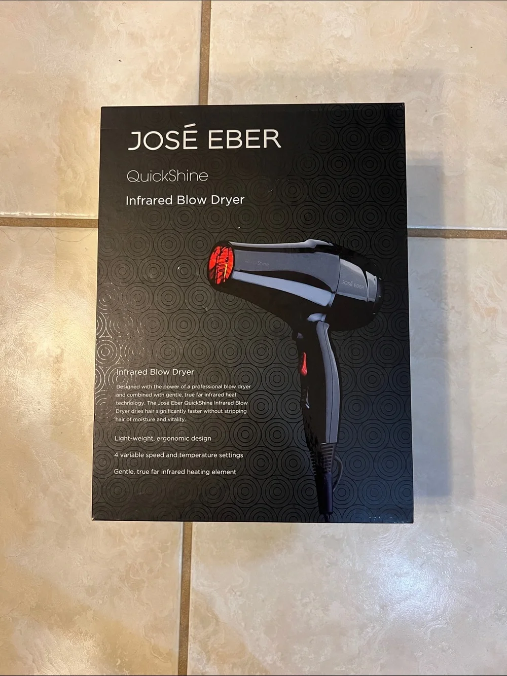 José Eber QuickShine Infrared Blow Dryer — Black